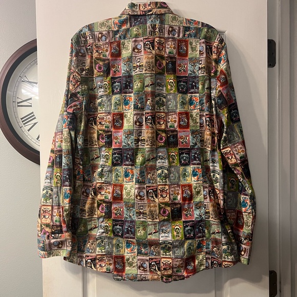 Cotton Doux vintage poster slim fit shirt size 43/17 - Picture 7 of 9